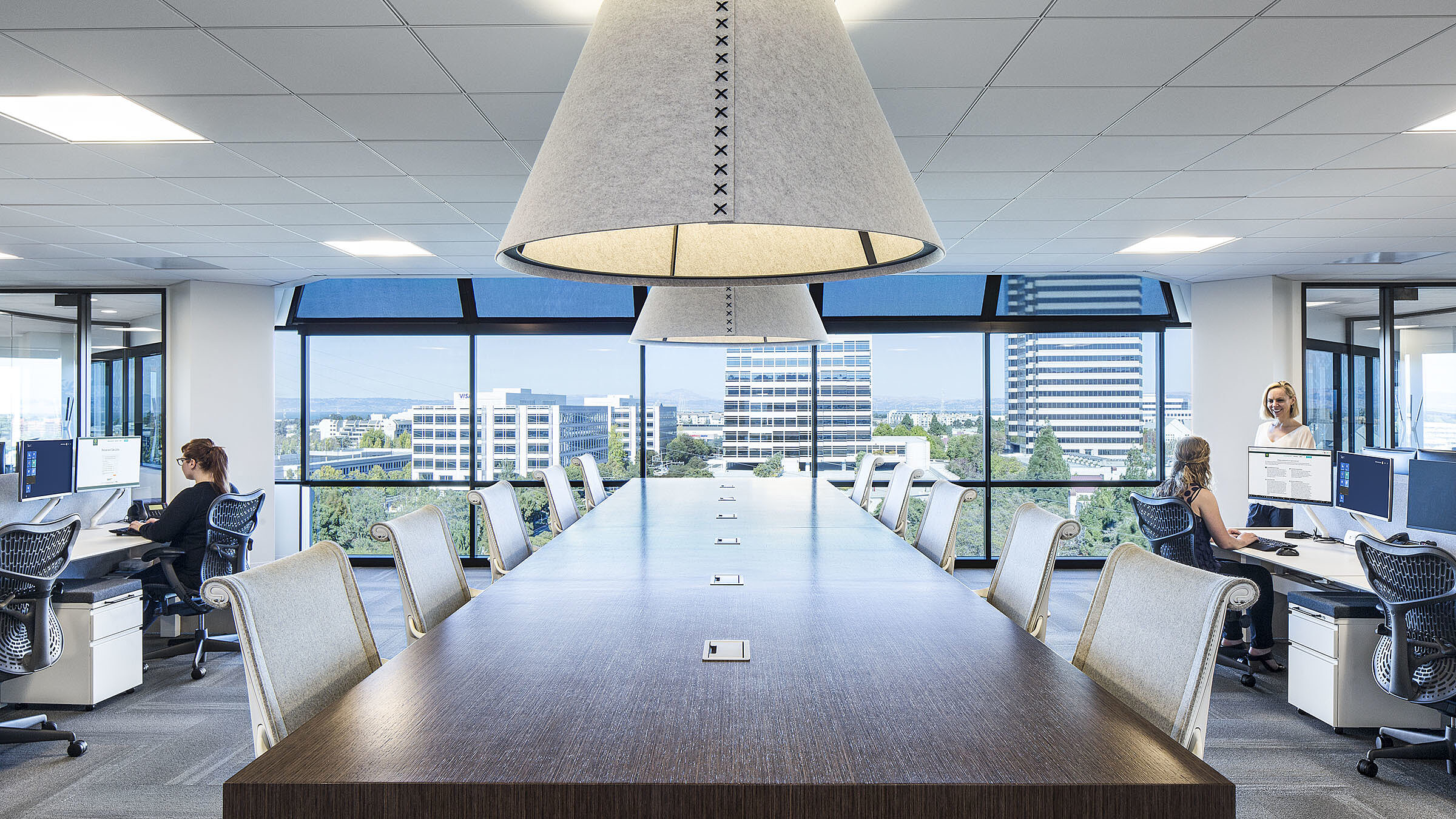 Sequoia Capital office space with people sitting at their computers