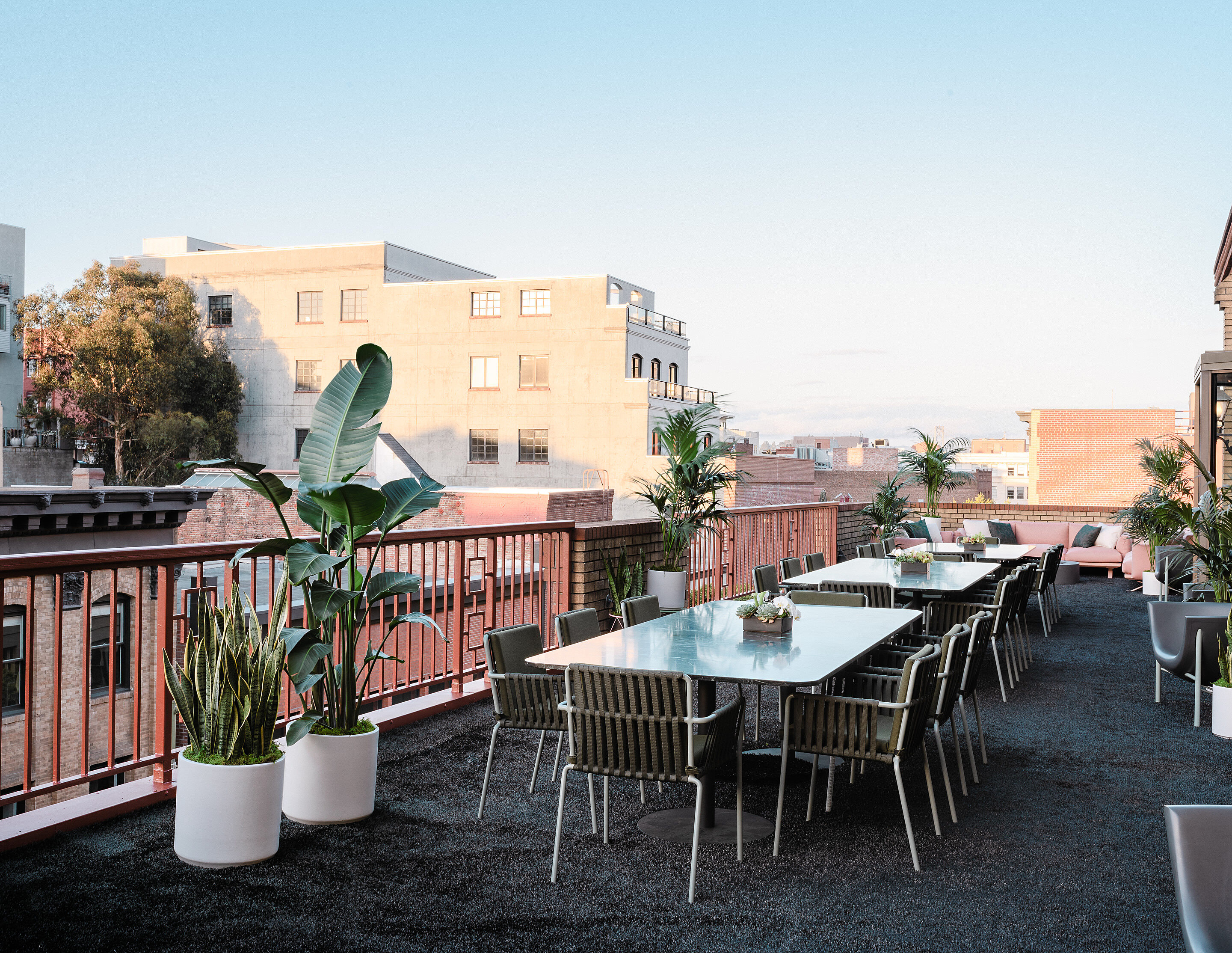 Outdoor balcony workspace with modern design
